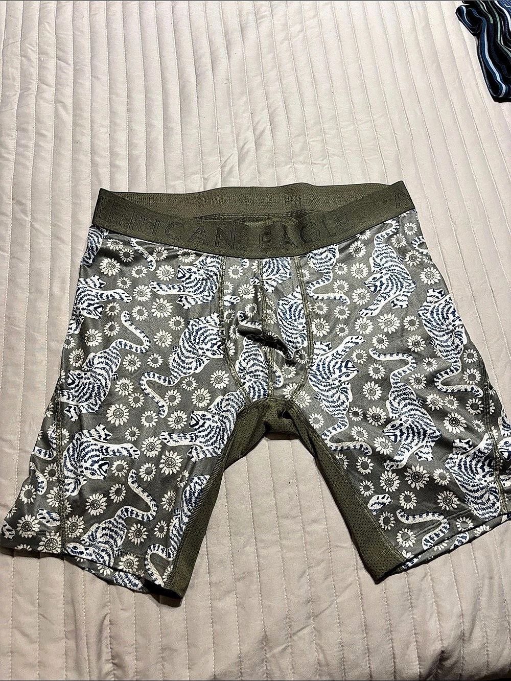 American Eagle Flex 9" Boxer Brief Paisley Boxer Briefs Size Large Like New